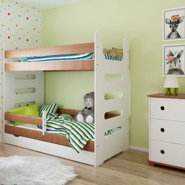 Just Baby Παιδική Κουκέτα Stairs Με Συρτάρι 80×180 Μόκα