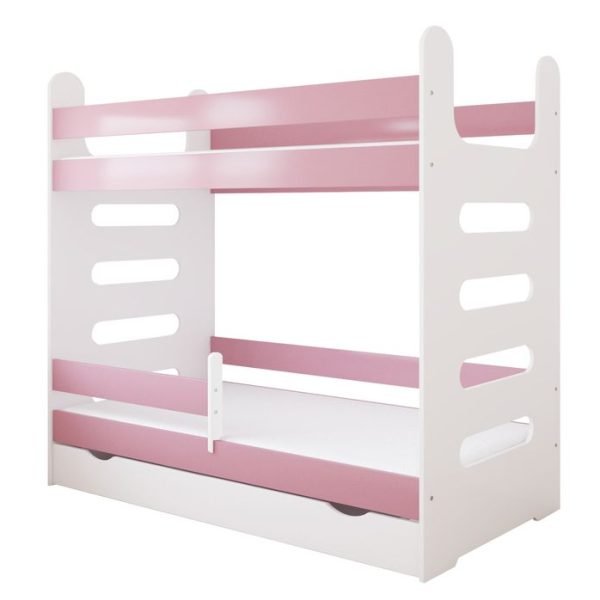 Just Baby Παιδική Κουκέτα Stairs Με Συρτάρι 80×180 Ροζ