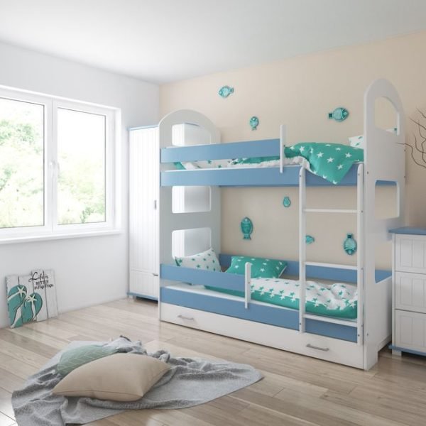 Just Baby Παιδική Κουκέτα Curve Με Συρτάρι 80×180 Μπλε