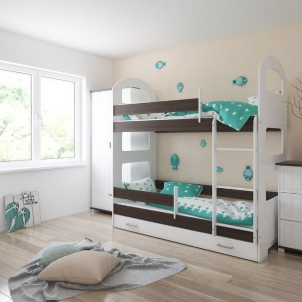 Just Baby Παιδική Κουκέτα Curve Με Συρτάρι 80×180 Καφέ