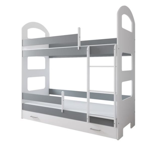 Just Baby Παιδική Κουκέτα Curve Με Συρτάρι 80×180 Γκρι