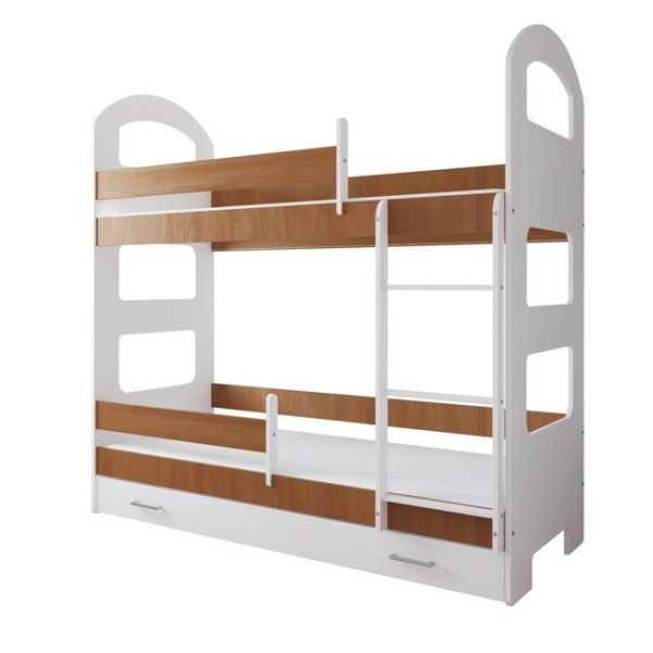 Just Baby Παιδική Κουκέτα Curve Με Συρτάρι 80×180 Mocca