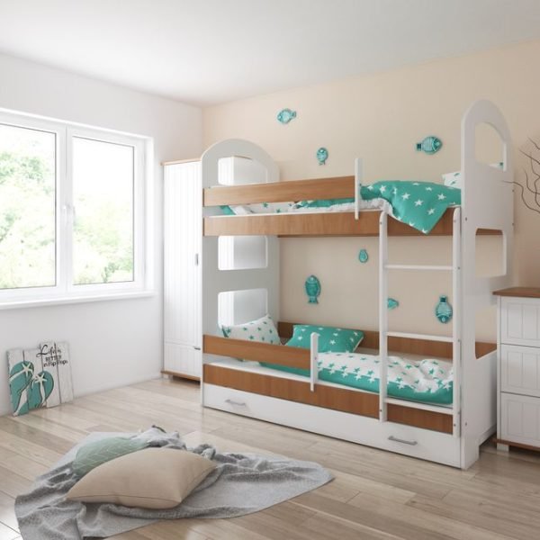 Just Baby Παιδική Κουκέτα Curve Με Συρτάρι 80×180 Mocca