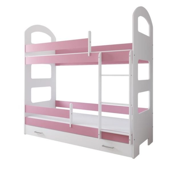 Just Baby Παιδική Κουκέτα Curve Με Συρτάρι 80×180 Ροζ