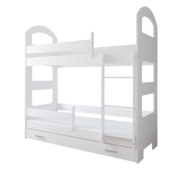 Just Baby Παιδική Κουκέτα Curve Με Συρτάρι 80×180 Λευκό