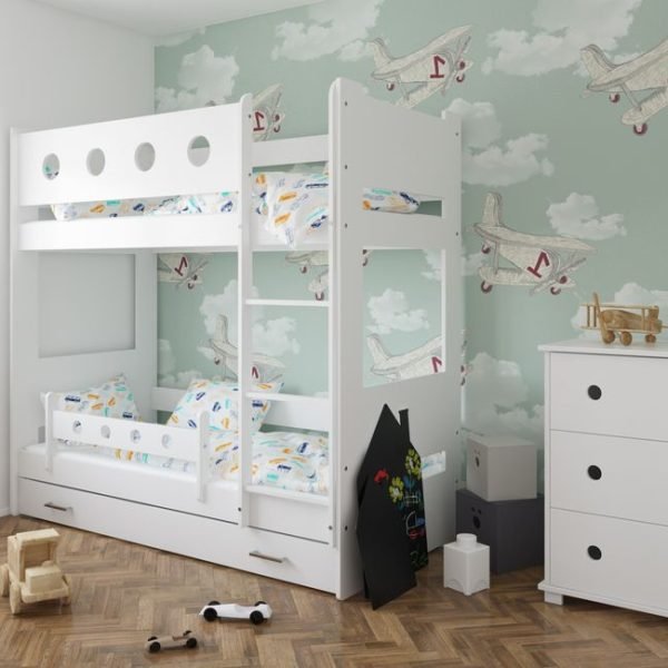 Just Baby Παιδική Κουκέτα Ship Boy Με Συρτάρι 80×180 Λευκό