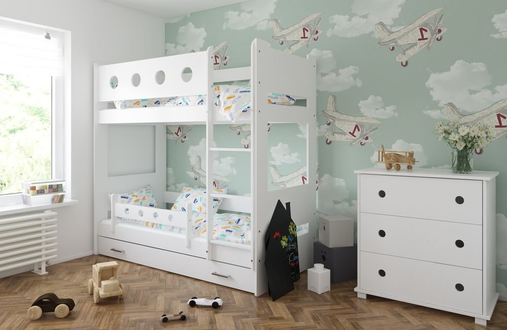 Just Baby Παιδική Κουκέτα Ship Boy Με Συρτάρι 80×180 Λευκό Just Baby Παιδική Κουκέτα Ship Boy Με Συρτάρι 80×180 Λευκό