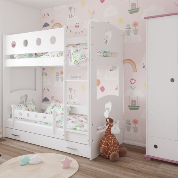 Just Baby Παιδική Κουκέτα Ship Girl Με Συρτάρι 80×180 Λευκό