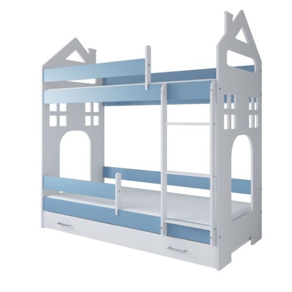 Just Baby Παιδική Κουκέτα Castle Με Συρτάρι 80×180 Μπλε