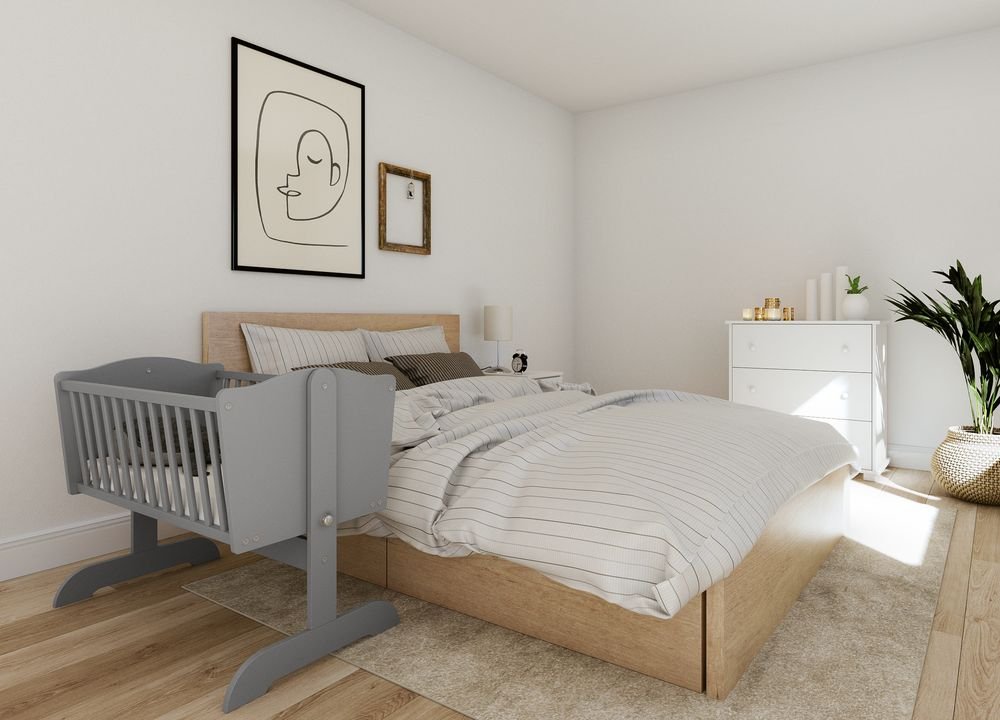 Just Baby Βρεφικό Ξύλινο Λίκνο Γκρι Just Baby Βρεφικό Ξύλινο Λίκνο Γκρι