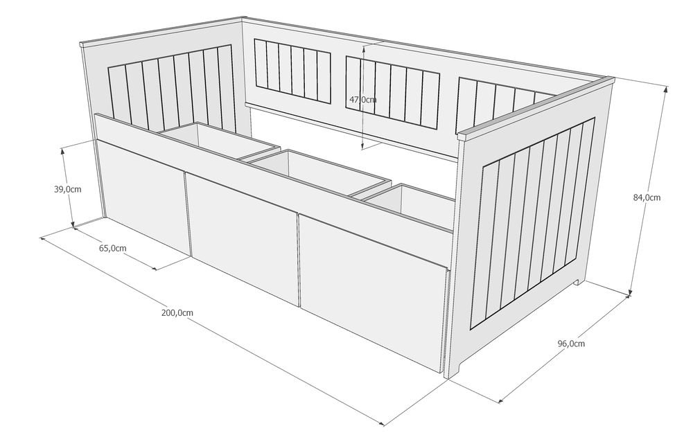 Just Baby Παιδικό Κρεβάτι box Με 3 Συρτάρια Λευκό Just Baby Παιδικό Κρεβάτι box Με 3 Συρτάρια Λευκό