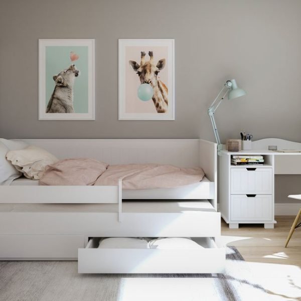 Just Baby Παιδικό Κρεβάτι Anna Με 2 Συρτάρια + κρεβατι συρομενο Λευκό