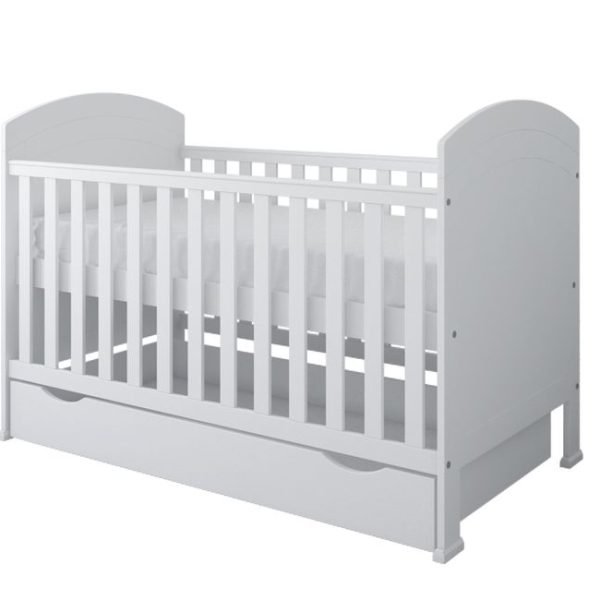 Just Baby Προφηβικό Κρεβάτι Debby Λευκό Με Συρτάρι & Αλλαξιέρα