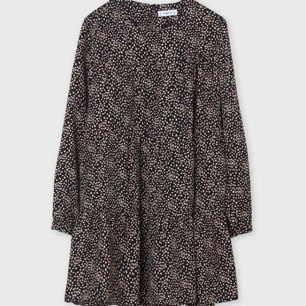 Φόρεμα σταμπωτό μαύρο MAYORAL 07922-74