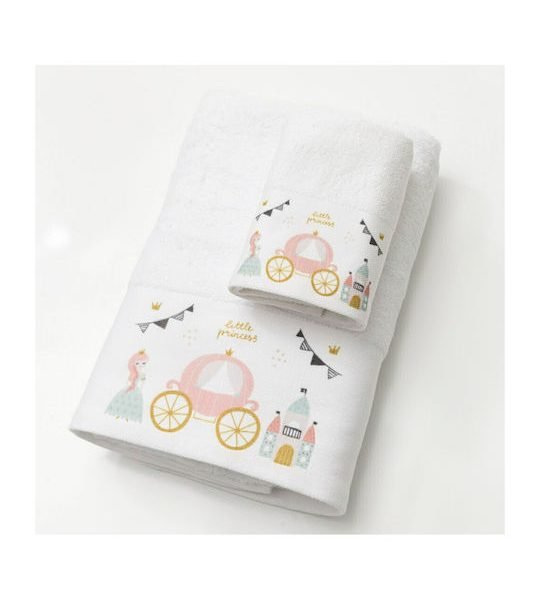 Πετσέτες Σετ 2ΤΜΧ Princess Λευκό